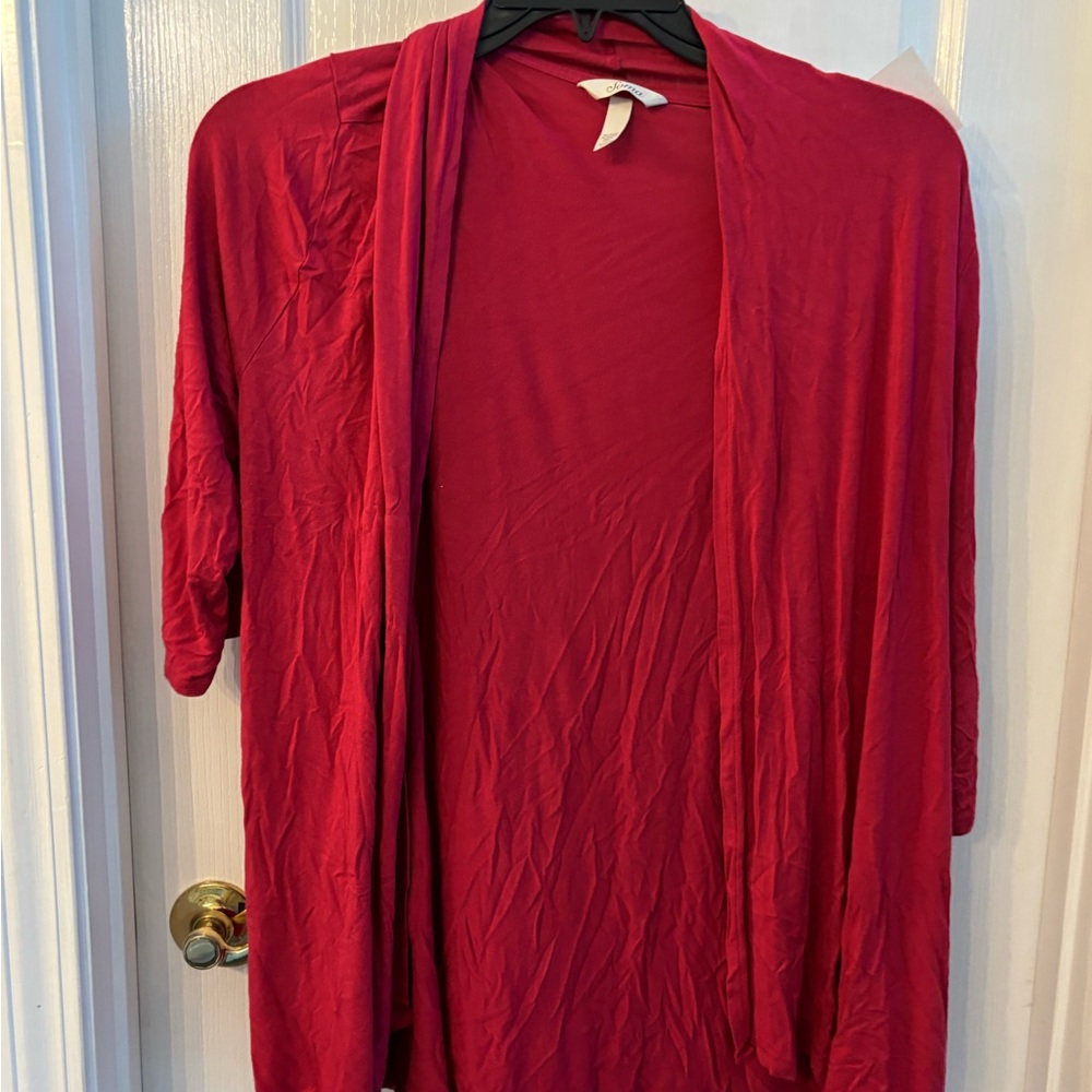 Soma Red Open-Front Cardigan